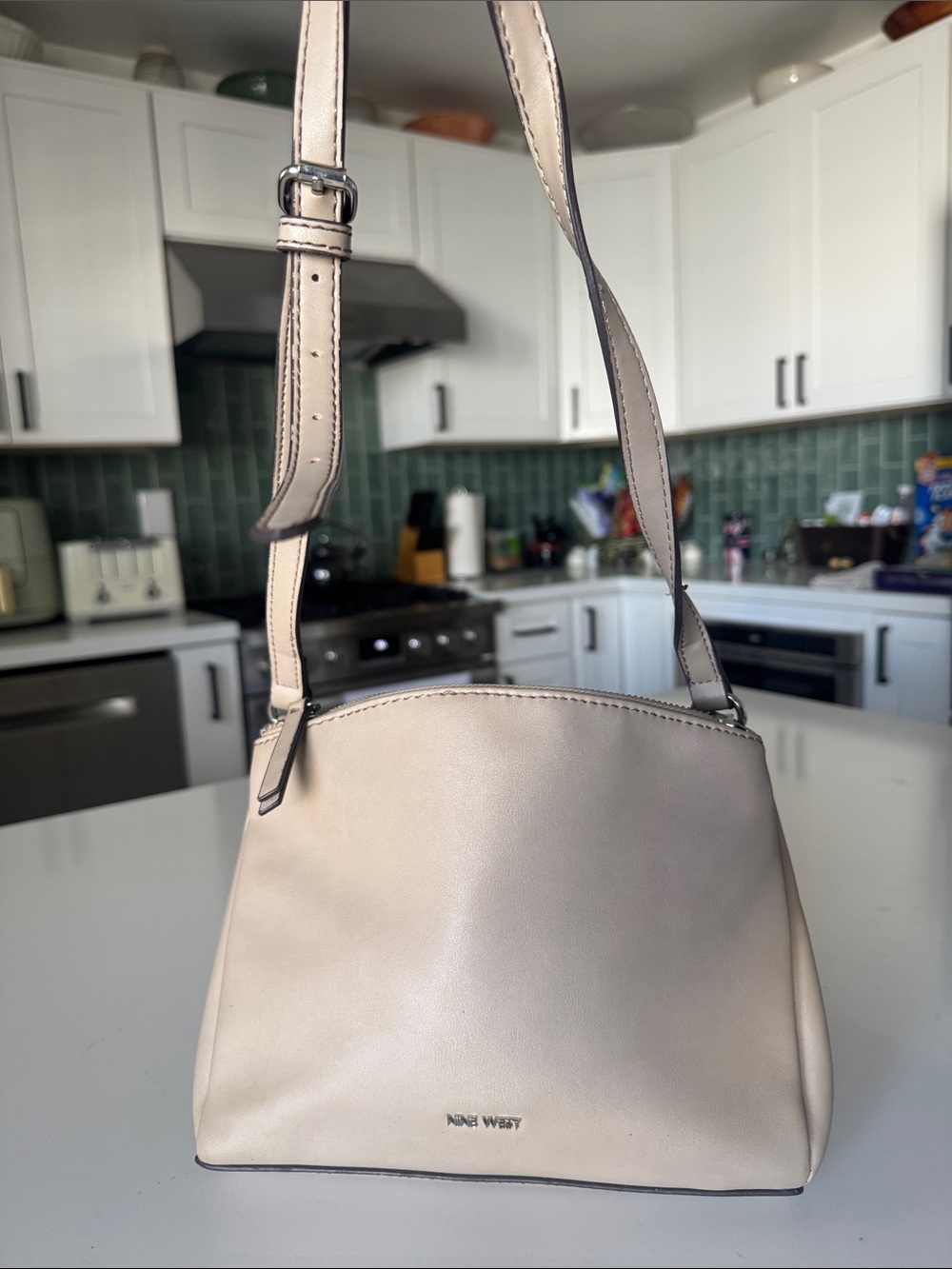 Nine West Levona Cream Crossbody Shoulder Bag
